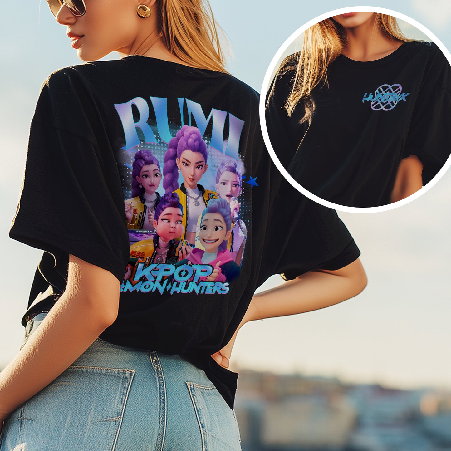 K-POP Demon Hunters – RUMI Graphic Tee – Demon Hunters Retro Anime Style Tee