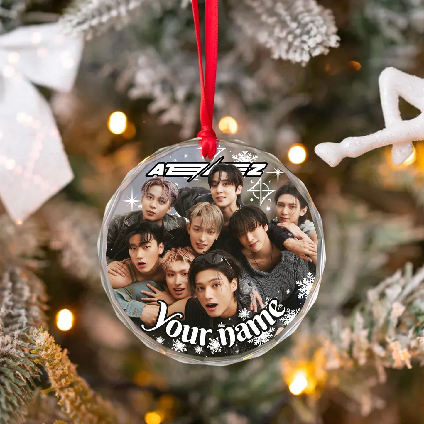Personalized ATEEZ Ornament, KPOP Christmas Ornament, Custom Ateez Gift For ATINY