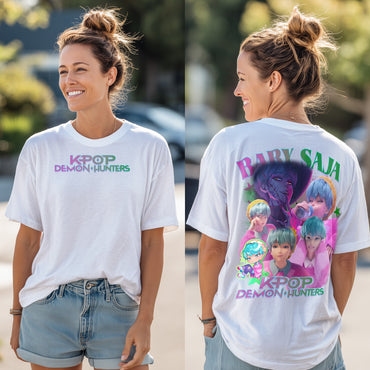 KPOP Demon Hunters “Baby Saja” Graphic T-Shirt – Anime-Inspired KPOP Fan Tee