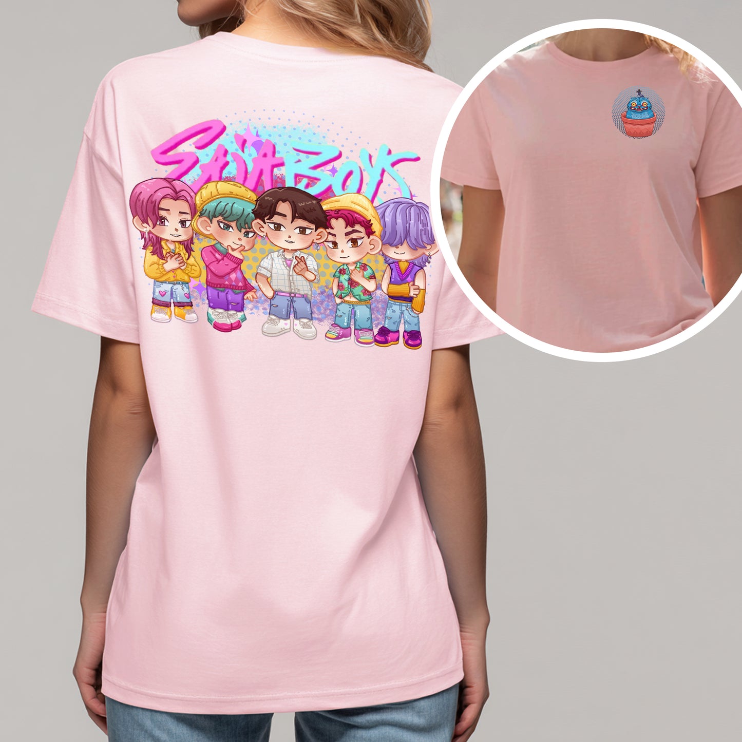 Demon Hunter Anime Streetwear T-Shirt – Colorful Manga Style Graphic Tee