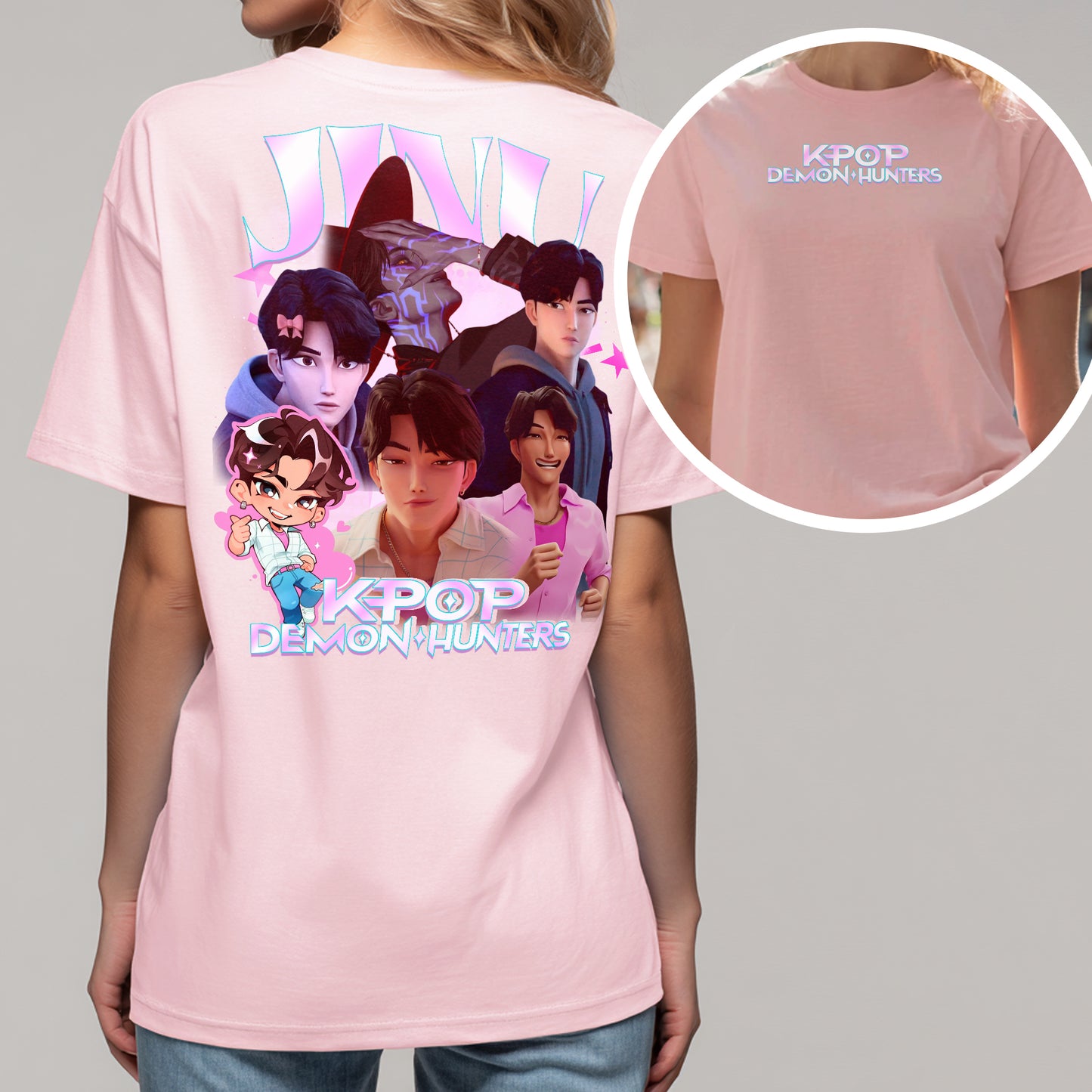 KPOP Demon Hunters – JINU Graphic T-Shirt | Anime-Style Kpop Idol Tee