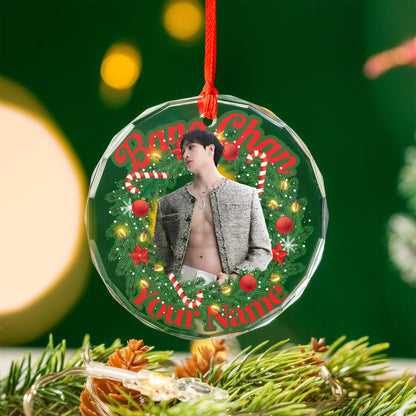 Personalized Bang Chan Ornament, KPOP Ornament, Stray Kids Keepsake