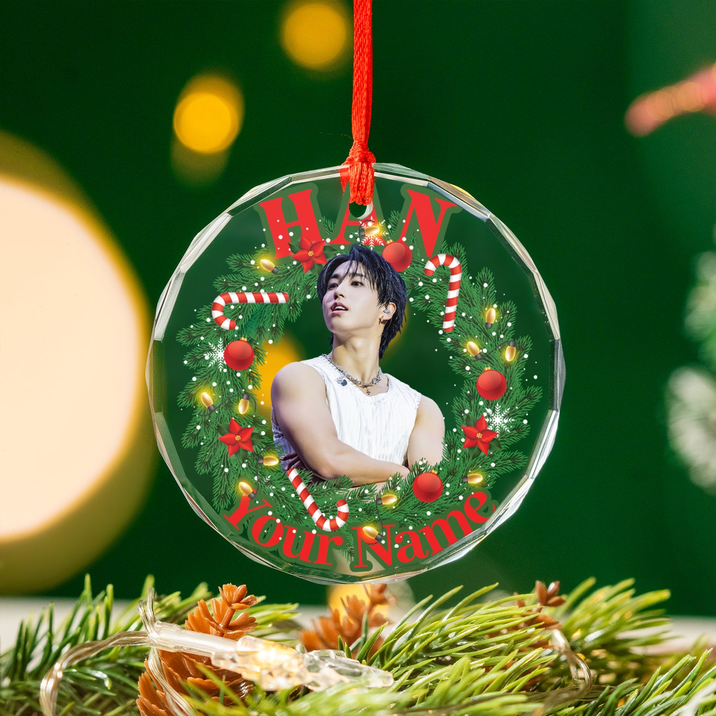 Personalized Han Ji-sung Ornament, Han Stray Kids Gift For Stay Fans