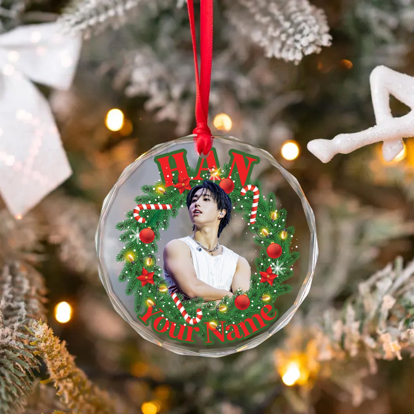Personalized Han Ji-sung Ornament, Han Stray Kids Gift For Stay Fans