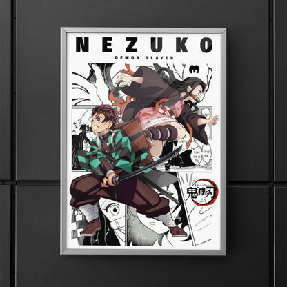 Nezuko & Tanjiro Demon Slayer T-Shirt – Anime Manga Streetwear Tee, Japanese Inspirational Quote