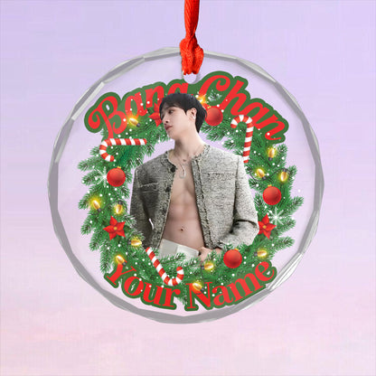 Personalized Bang Chan Ornament, KPOP Ornament, Stray Kids Keepsake