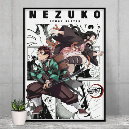 Nezuko & Tanjiro Demon Slayer T-Shirt – Anime Manga Streetwear Tee, Japanese Inspirational Quote