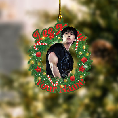 Personalized Lee Know Ornament, Custom Stray Kids Christmas Decor