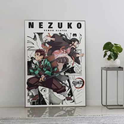Nezuko & Tanjiro Demon Slayer T-Shirt – Anime Manga Streetwear Tee, Japanese Inspirational Quote