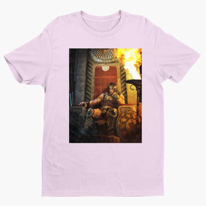 Age of Conan King Conan of Aquilonia tee — light pink unisex t-shirt, front view