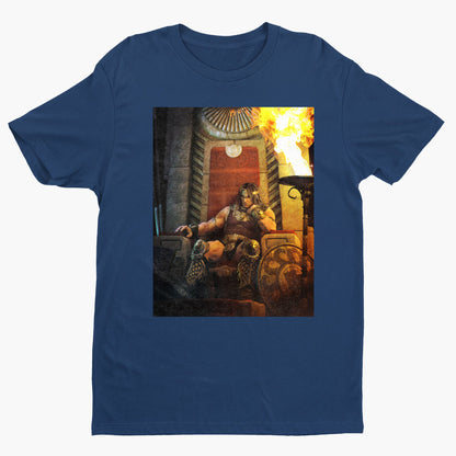 Age of Conan King Conan of Aquilonia tee — navy unisex t-shirt, front view