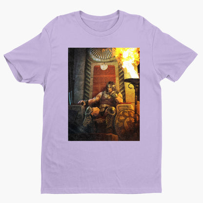 Age of Conan King Conan of Aquilonia tee — violet unisex t-shirt, front view
