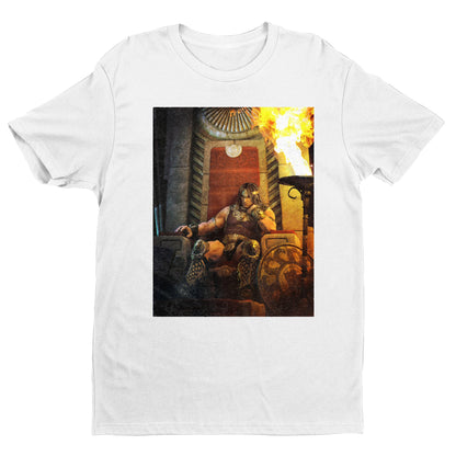 Age of Conan King Conan of Aquilonia tee — white unisex t-shirt, front view