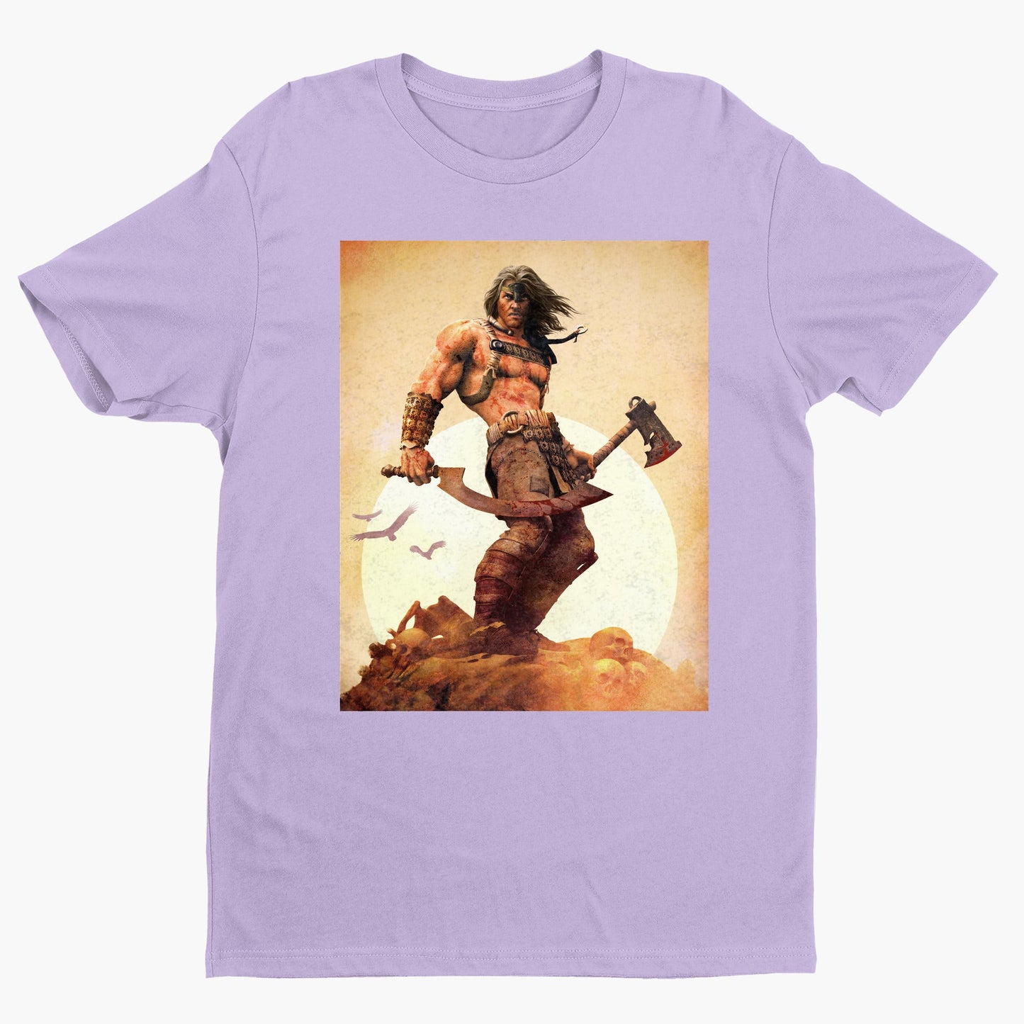 Age of Conan King Conan tee — violet unisex t-shirt, front view