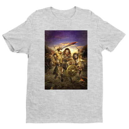 Age of Conan Hyborian Adventures tee — gray unisex t-shirt, front view