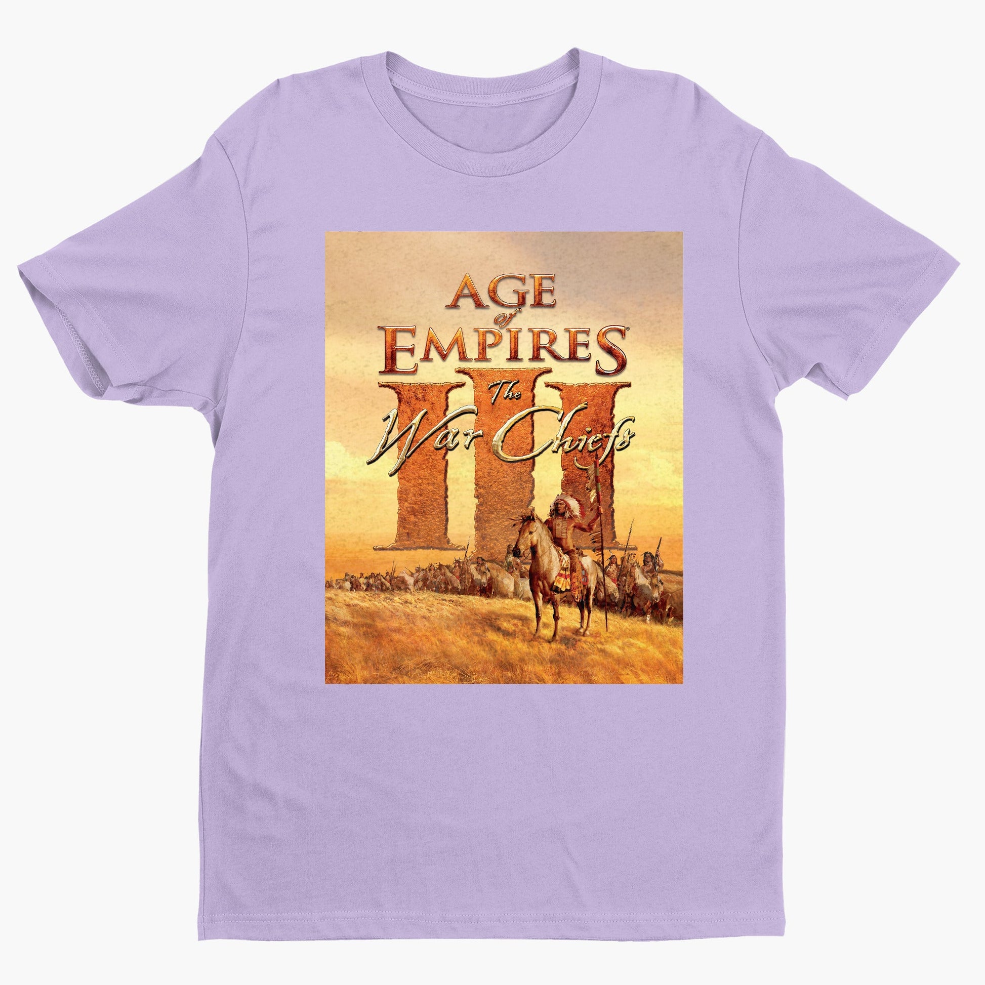Age of Empires III The WarChiefs tee — violet unisex t-shirt, front view