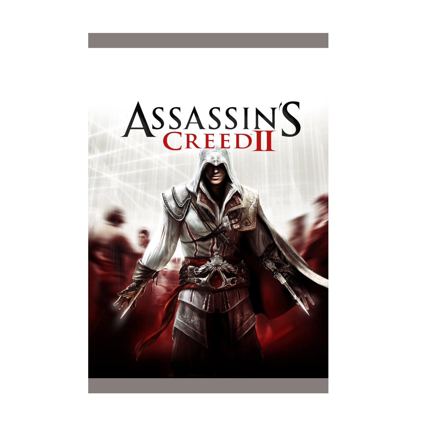 Assassin's Creed II key art with logo print