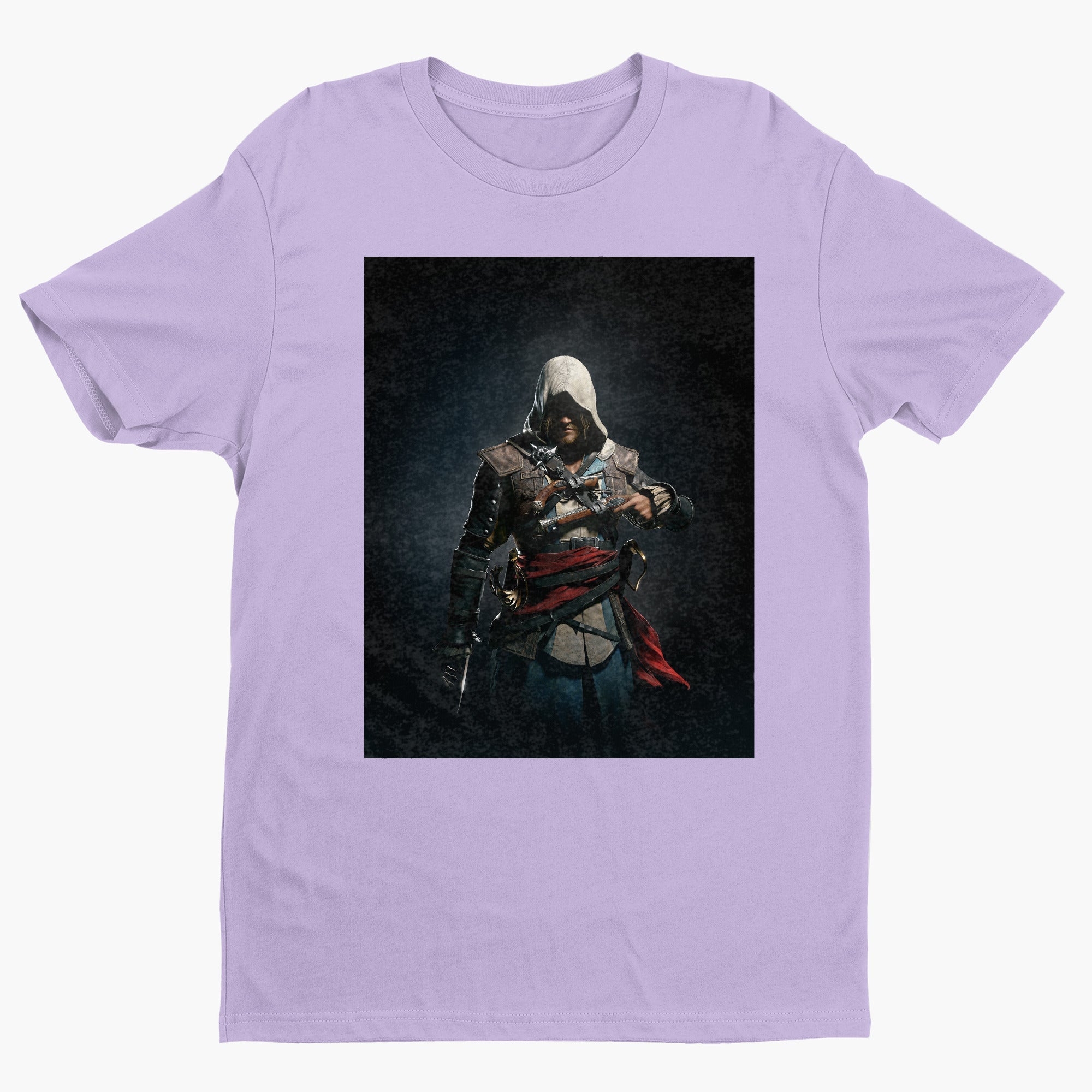 Assassin's Creed IV Black Flag Edward Kenway tee - violet unisex t-shirt, front view