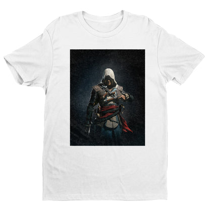 Assassin's Creed IV Black Flag Edward Kenway tee - white unisex t-shirt, front view