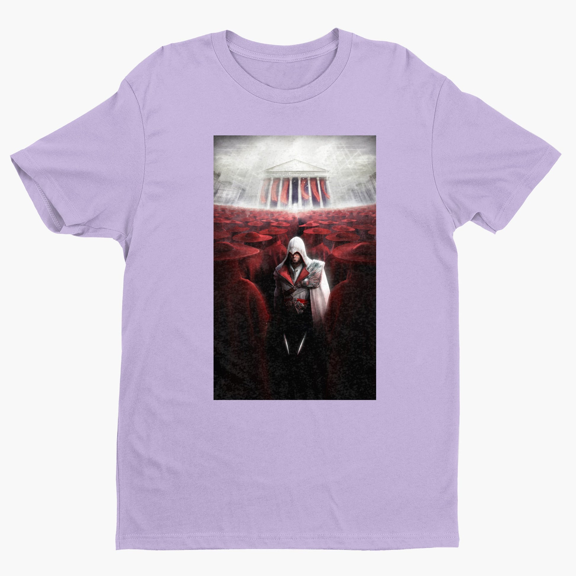 Assassin's Creed Brotherhood Ezio and the cardinals tee - violet unisex t-shirt, front view