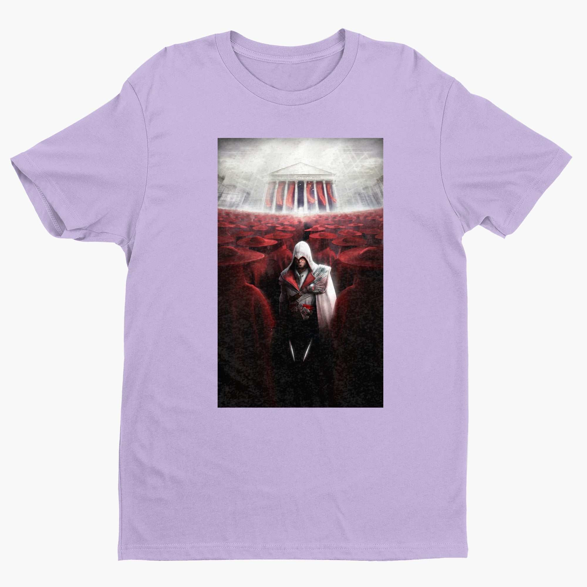 Assassin's Creed Brotherhood Ezio and the cardinals tee - violet unisex t-shirt, front view