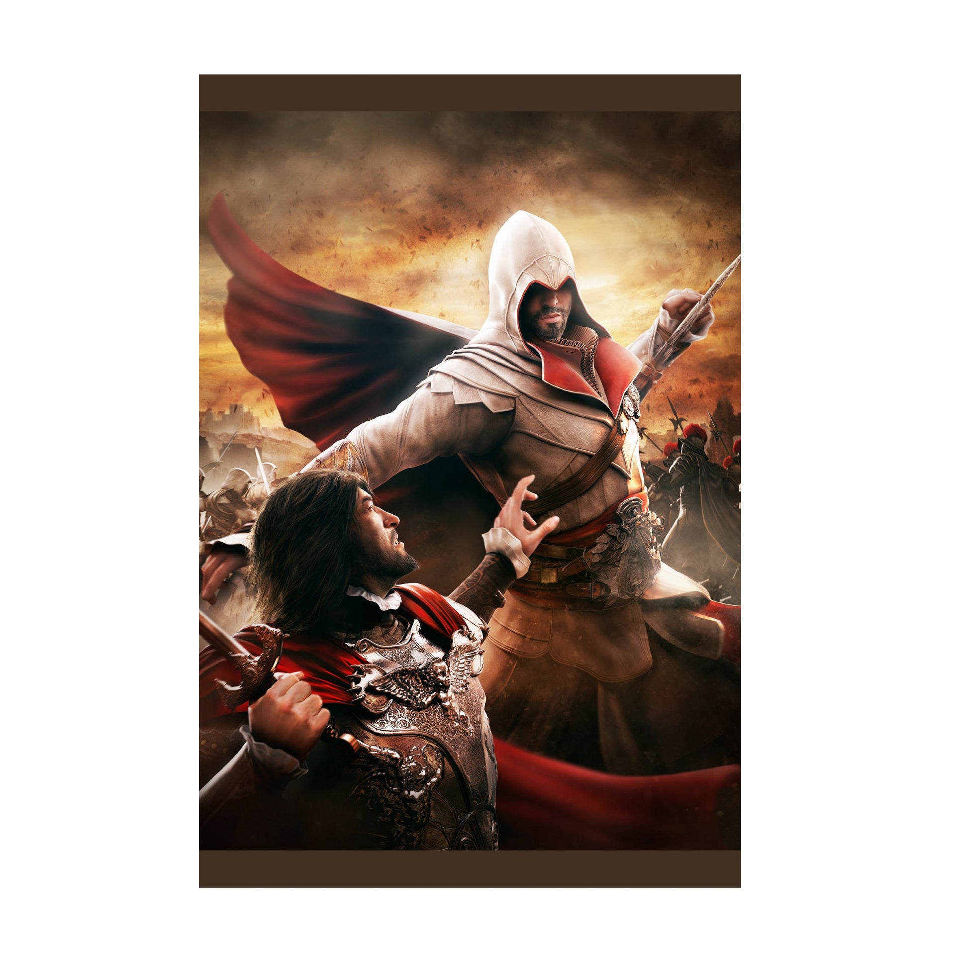 Assassin's Creed Brotherhood Ezio vs Cesare Borgia art print
