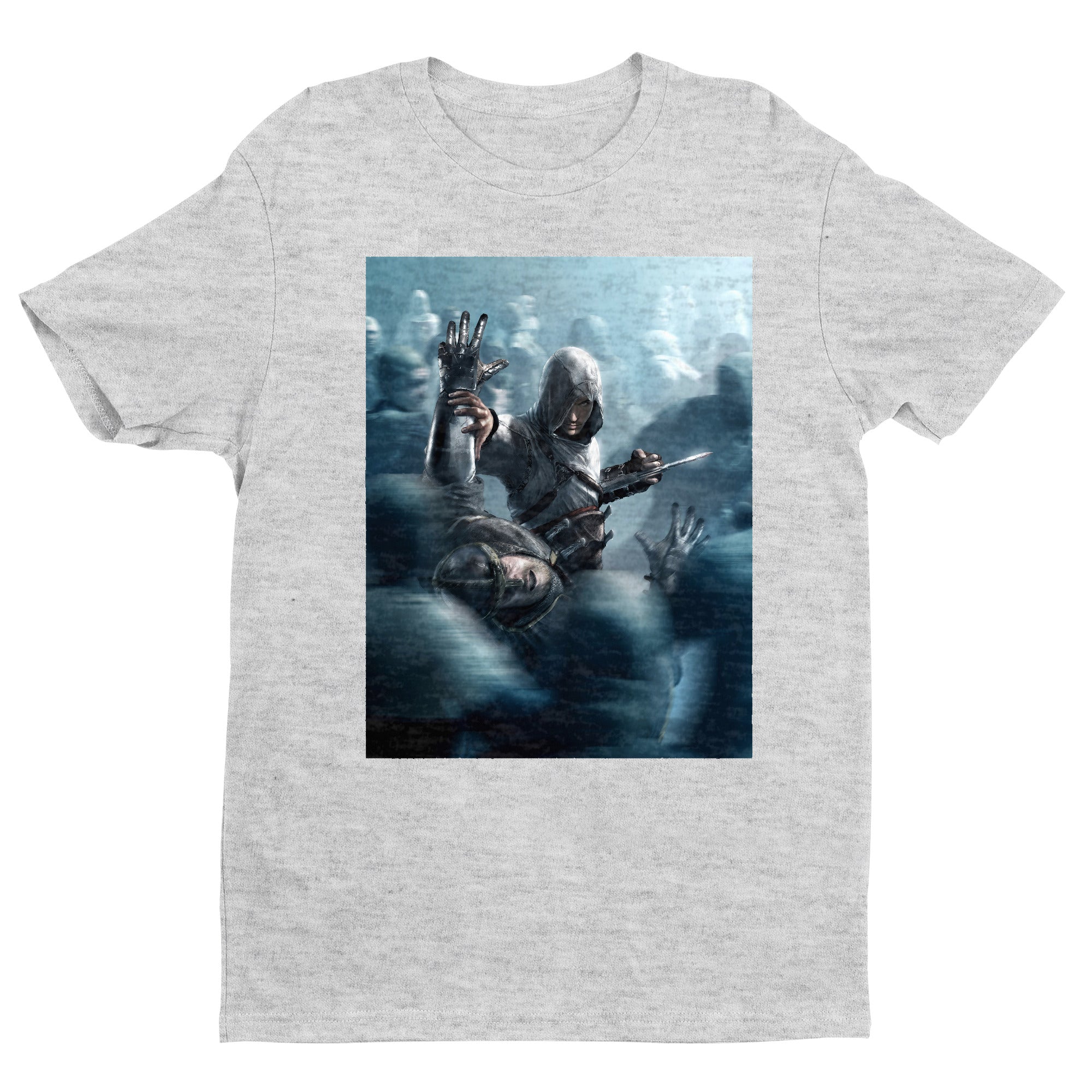 Assassin's Creed key visual tee - gray unisex t-shirt, front view