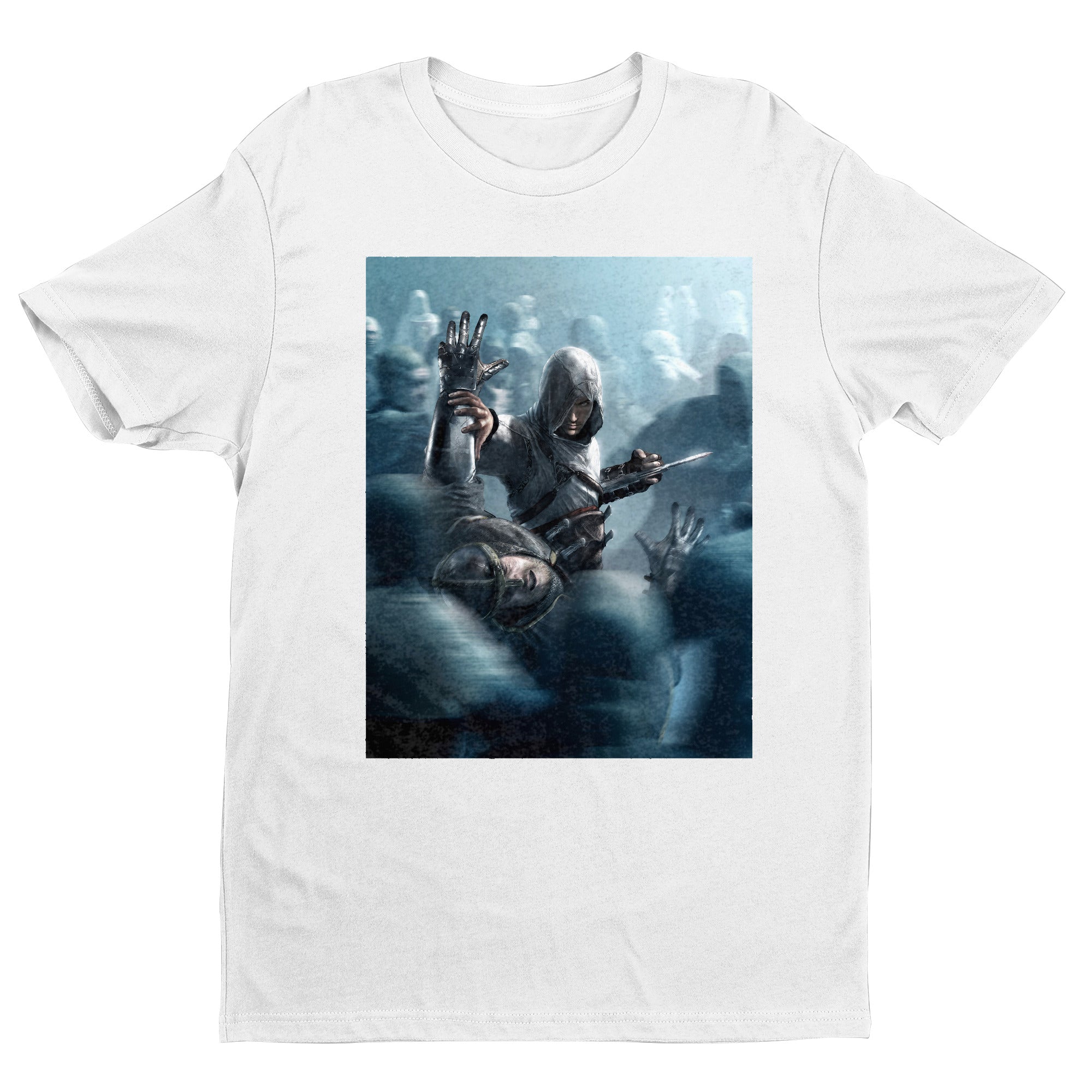 Assassin's Creed key visual tee - white unisex t-shirt, front view