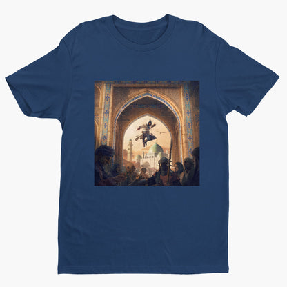 Assassin's Creed Mirage announcement key art tee - navy unisex t-shirt, front view