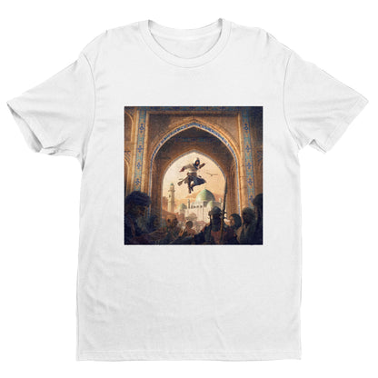 Assassin's Creed Mirage announcement key art tee - white unisex t-shirt, front view