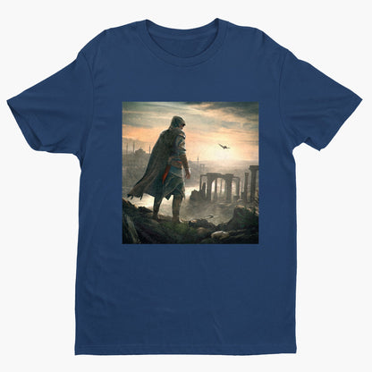 Assassin's Creed Revelations Ezio promo art tee - navy unisex t-shirt, front view