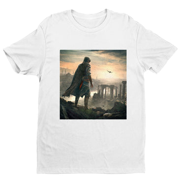 Assassin's Creed Revelations Ezio promo art tee - white unisex t-shirt, front view