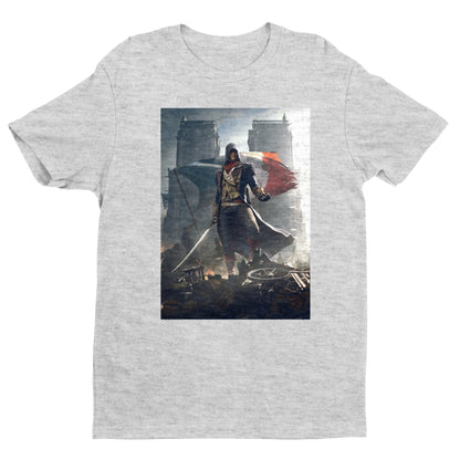Assassin's Creed Unity key artwork tee - gray unisex t-shirt, front view