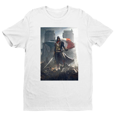 Assassin's Creed Unity key artwork tee - white unisex t-shirt, front view