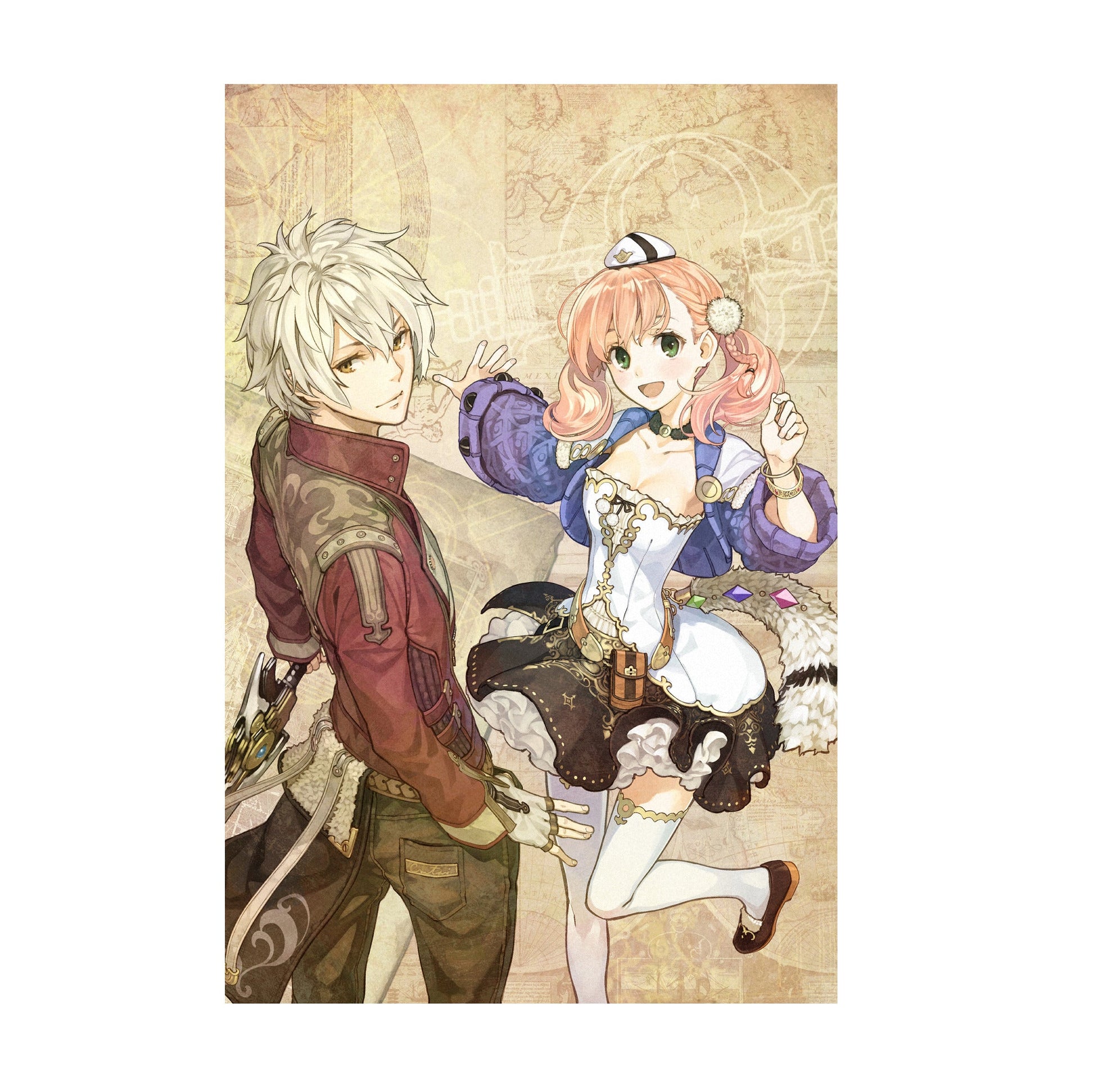 Atelier Escha and Logy Alchemists of the Dusk Sky DX Main Visual by Hidari print