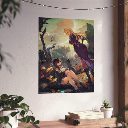 Atelier Yumia The Alchemist of Memories and the Envisioned Land Auruma Region Ruins unframed on a white wall above a desk