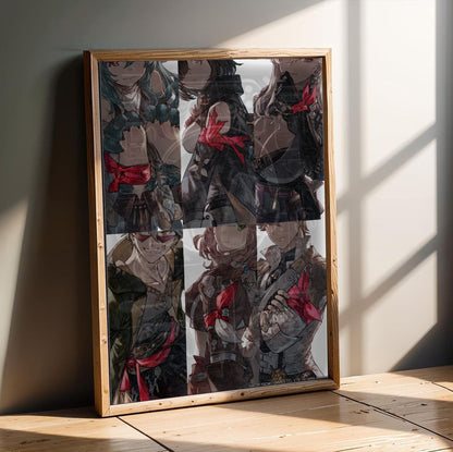 Atelier Yumia The Alchemist of Memories and the Envisioned Land Key Art 04 in an oak frame leaning on a wooden floor