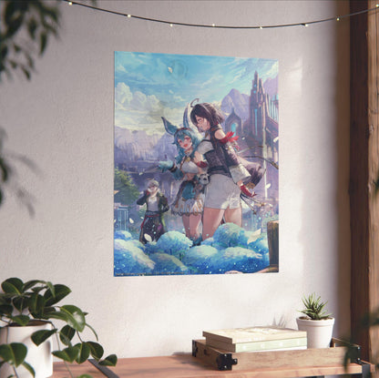 Atelier Yumia The Alchemist of Memories and the Envisioned Land Welleks Settlement unframed on a white wall above a desk