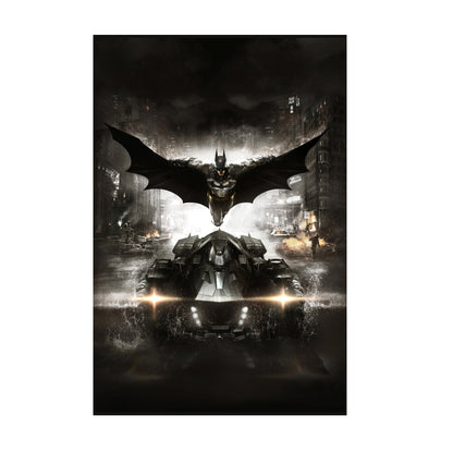 Batman Arkham Knight Batman and Batmobile key art poster print