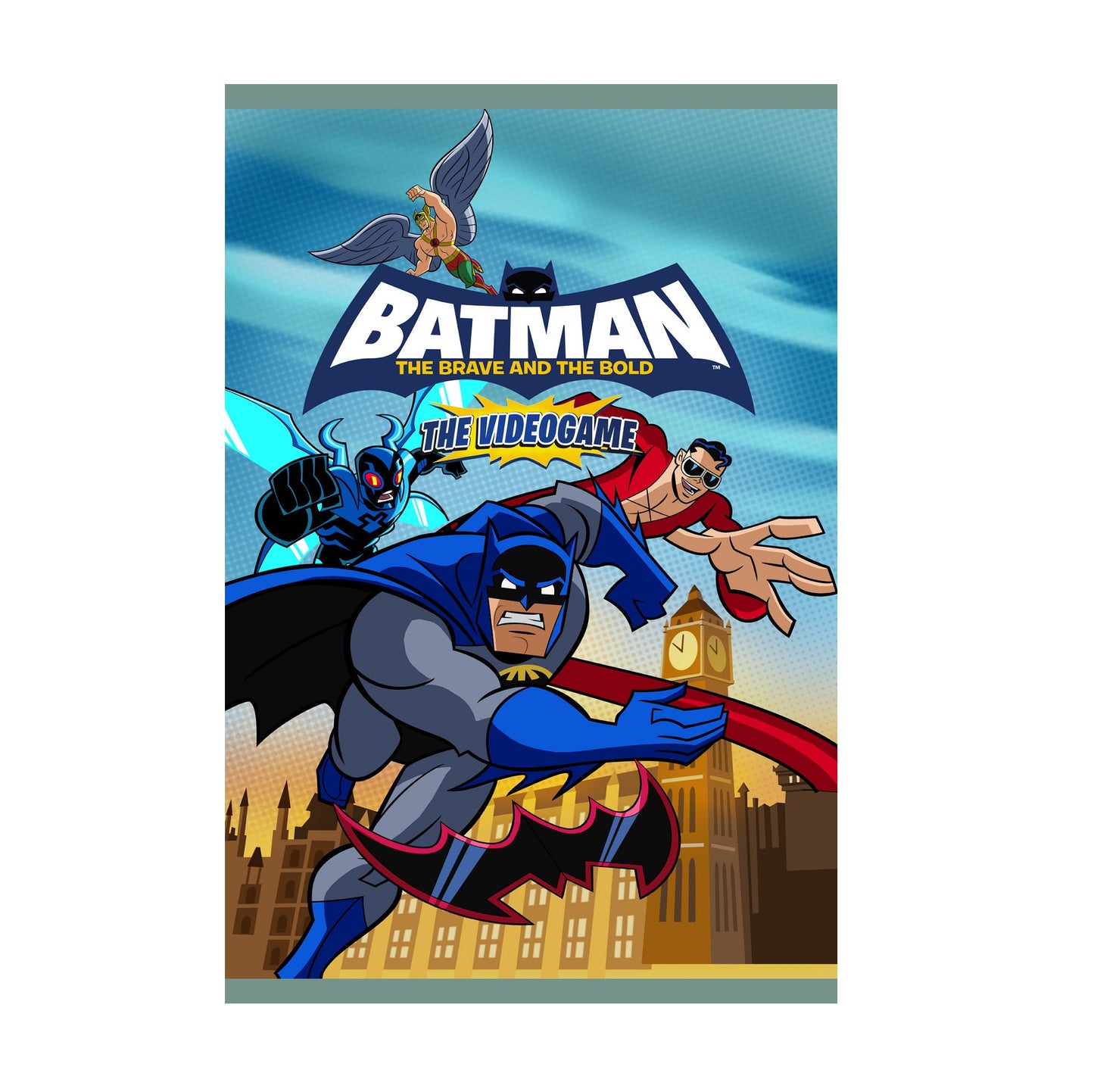 Batman The Brave and the Bold videogame cover art with logo poster print
