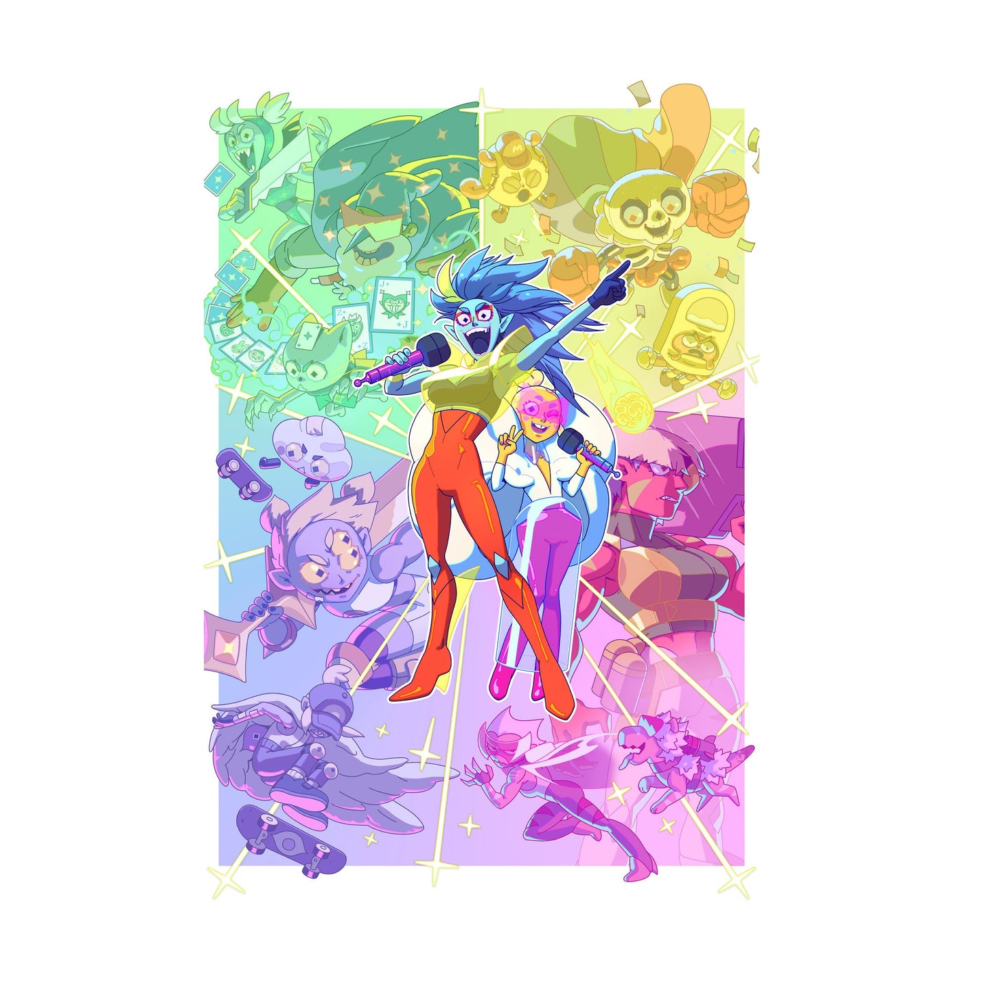 Battle Vision Network starburst key art poster print