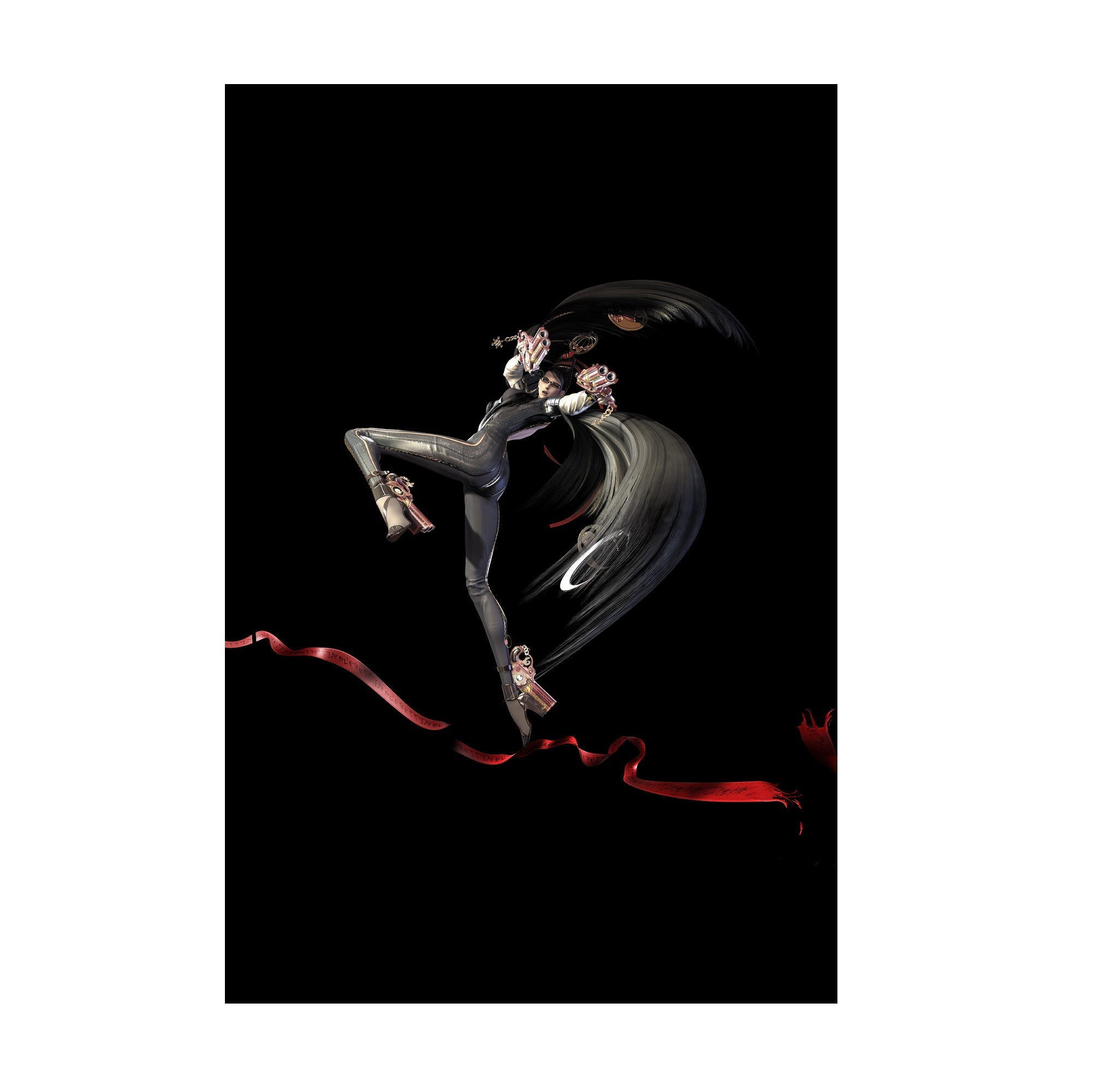 Bayonetta action pose art poster print