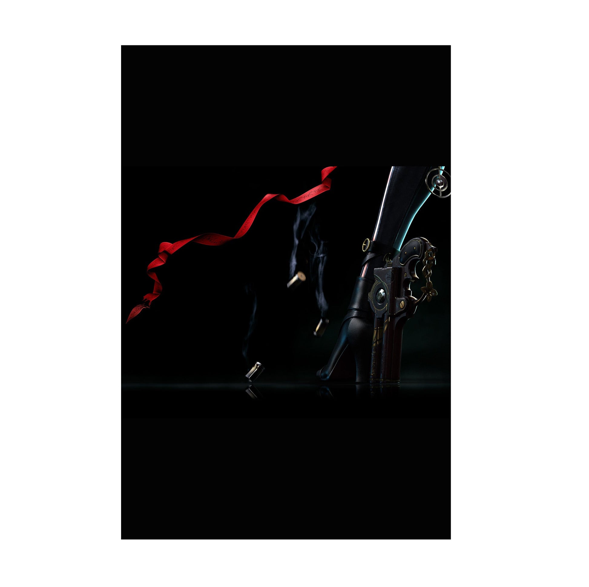 Bayonetta boots and bullets art poster print