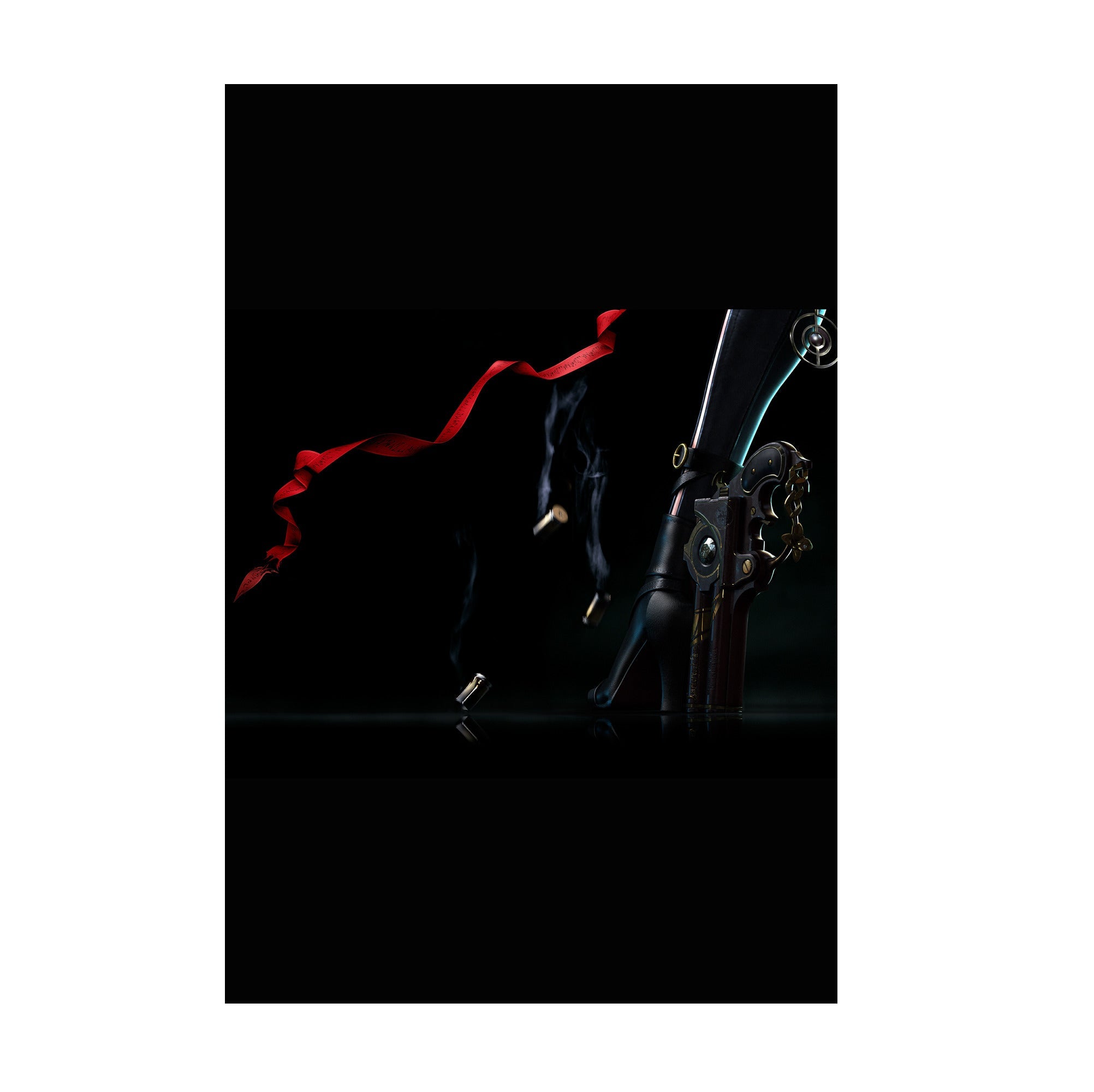 Bayonetta boots and bullets art poster print