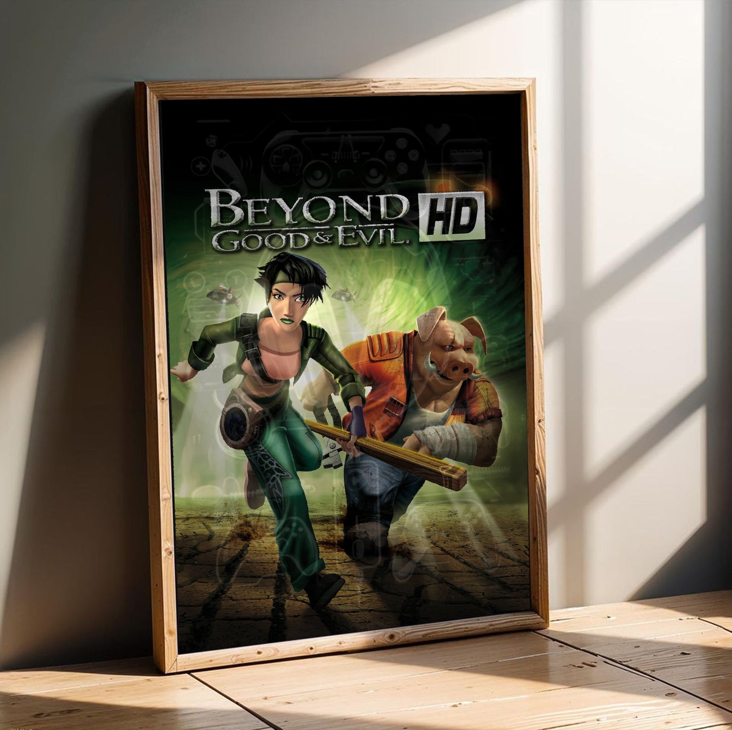 Beyond Good & Evil HD poster in a modern interior