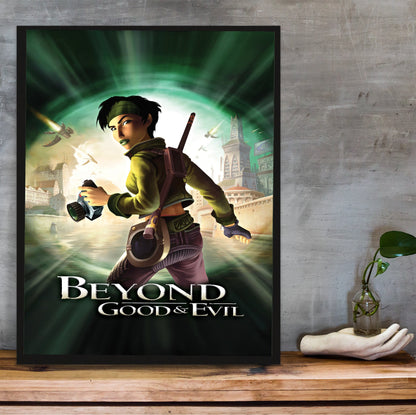 Beyond Good & Evil Jade poster hung above a desk