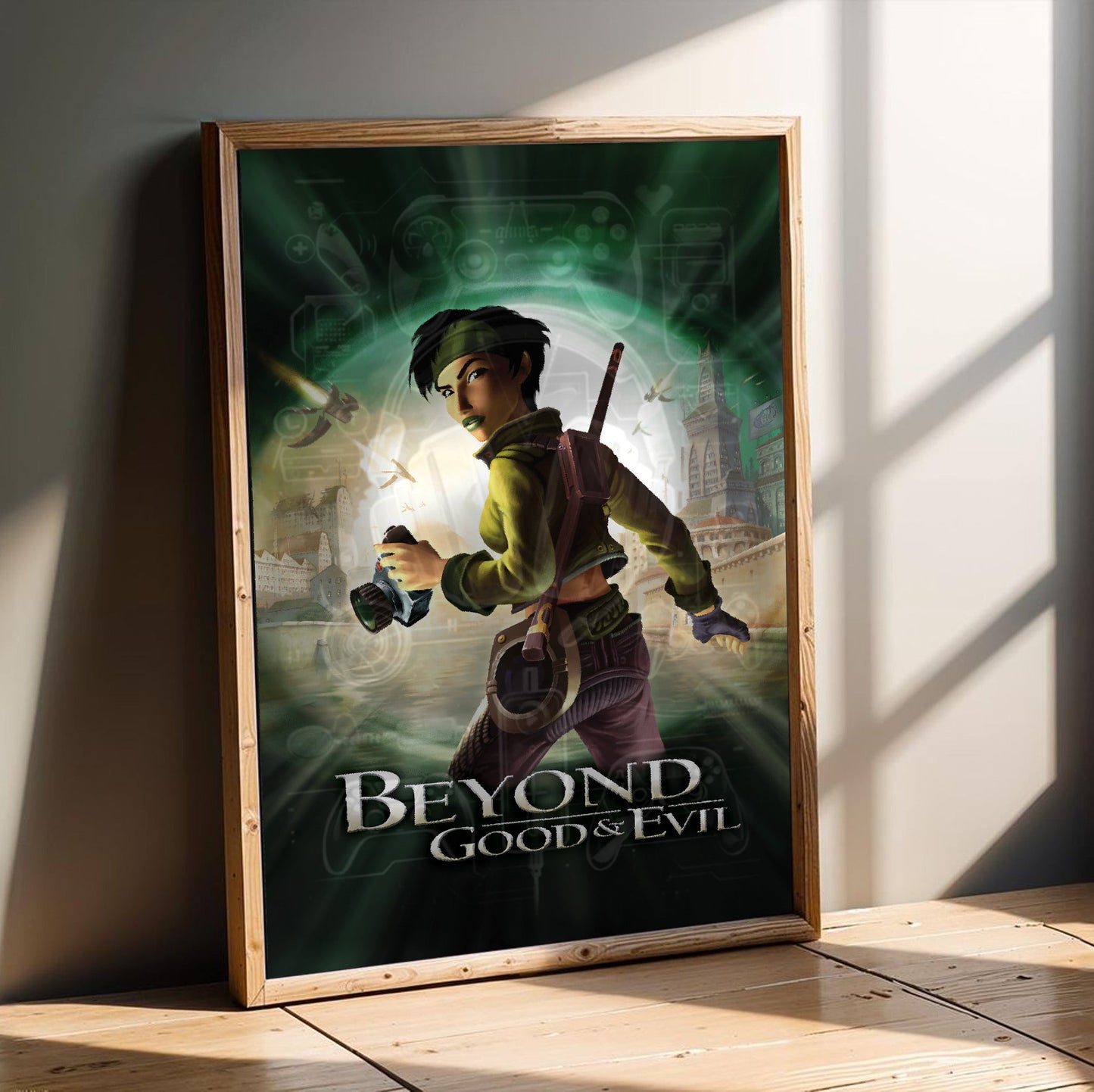 Beyond Good & Evil Jade poster in a modern interior