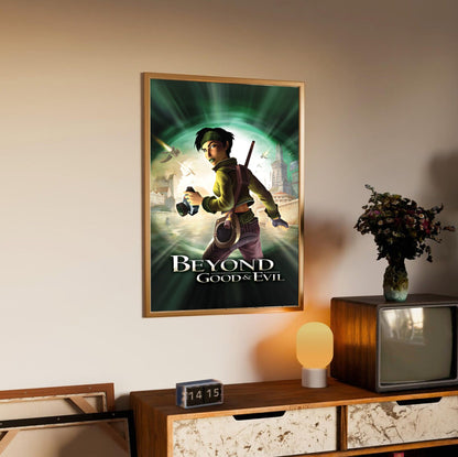 Beyond Good & Evil Jade poster styled on a gallery wall