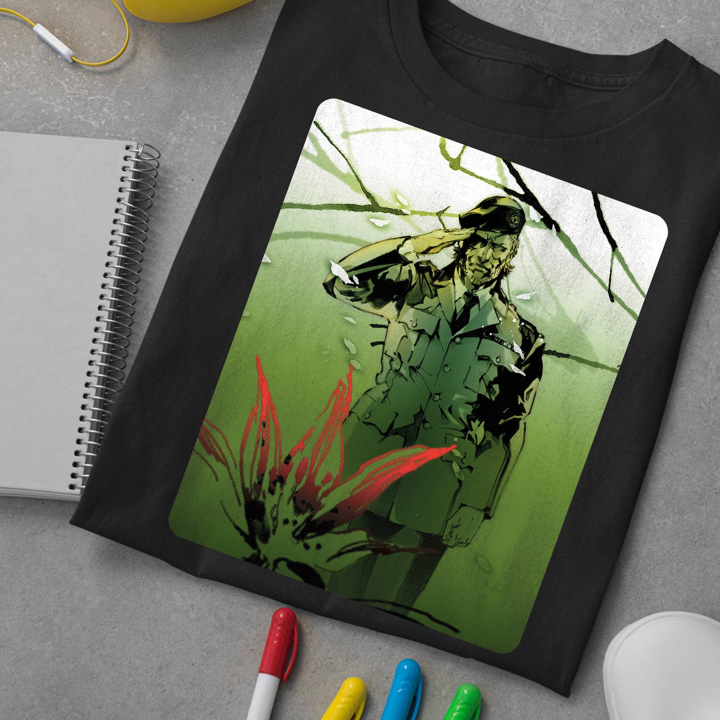 Big Boss Salute | Metal Gear Solid Snake Eater Unisex T-shirt, Gamer Shirt, Gaming Gift