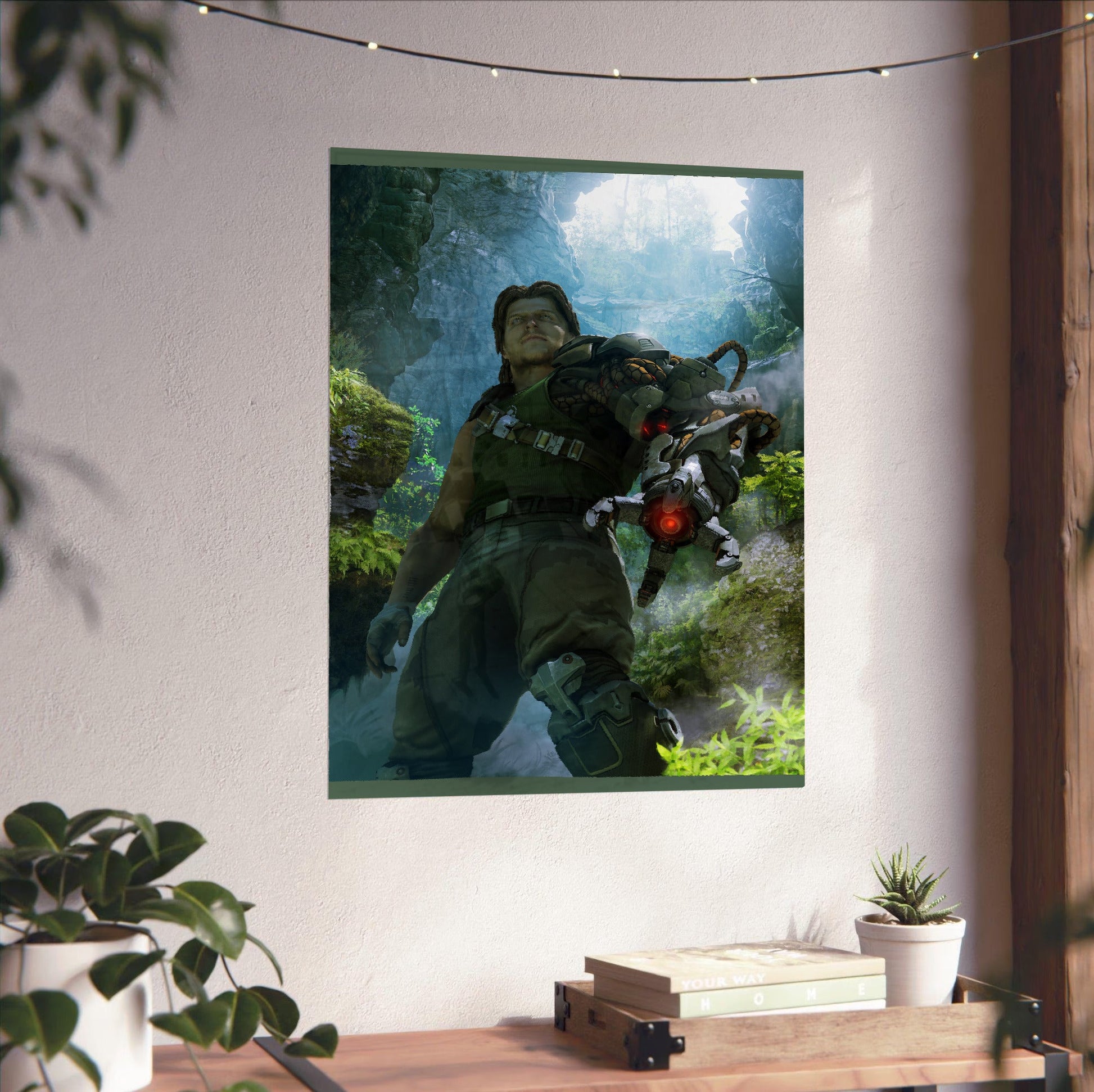 Bionic Commando cave artwork poster close-up print detail